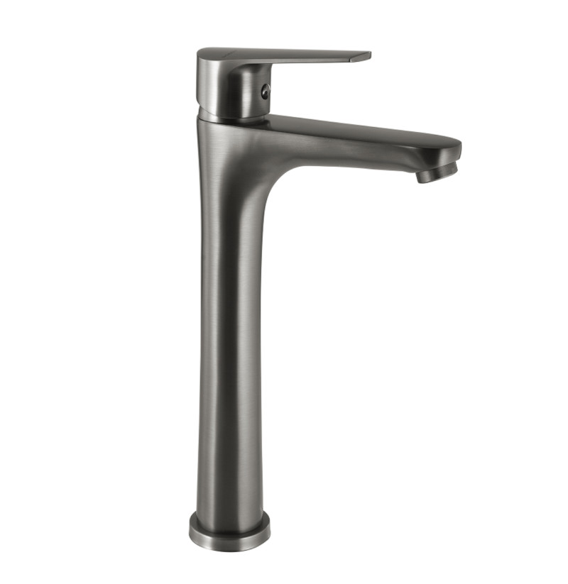 Gedy Como bateria umywalkowa wysoka gun metal PVD grafit szczotkowany MXCO02-81