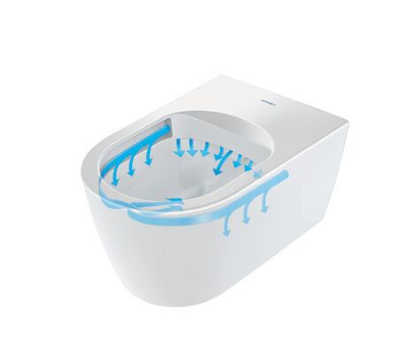 Duravit Me by Starck Rimless muszla wisząca DuraShield 57 cm + deska wolnoopadająca 452909AAA1