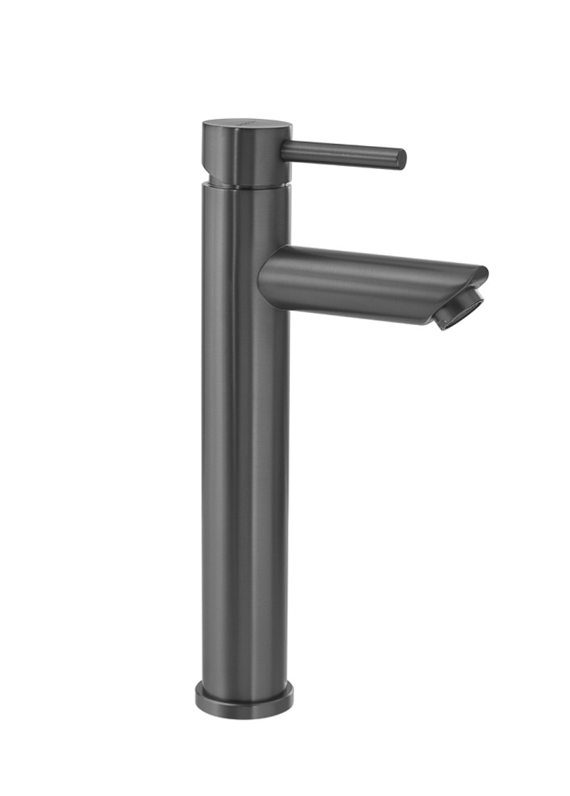 Gedy Garda bateria umywalkowa wysoka gun metal PVD grafit szczotkowany MXGA02-81