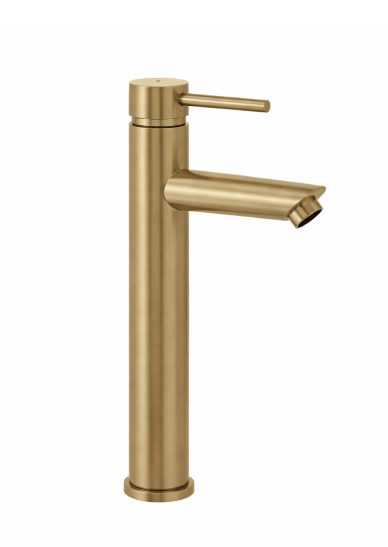 Gedy Garda bateria umywalkowa wysoka light gold PVD złoty szczotkowany PVD MXGA02-88