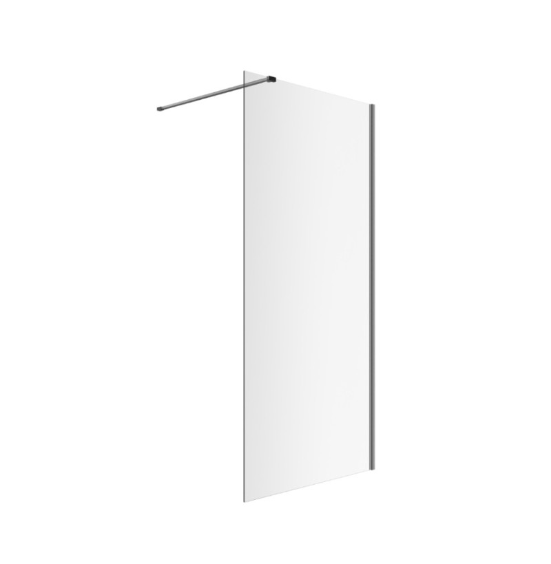 Excellent Vidoq kabina typu Walk-In 110 cm grafit szczotkowany przeźroczyste Clean Control KAEX.1506.K.1100.AB