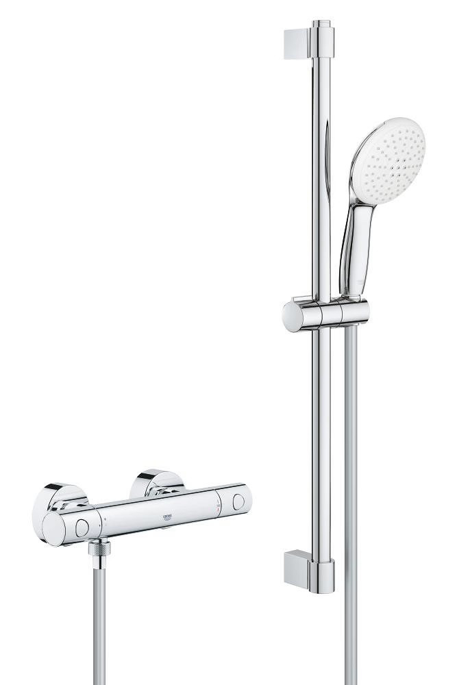 Grohe Grohtherm 800 Cosmopolitan zestaw prysznicowy z drążkiem z baterią termostatyczną chrom 34768001