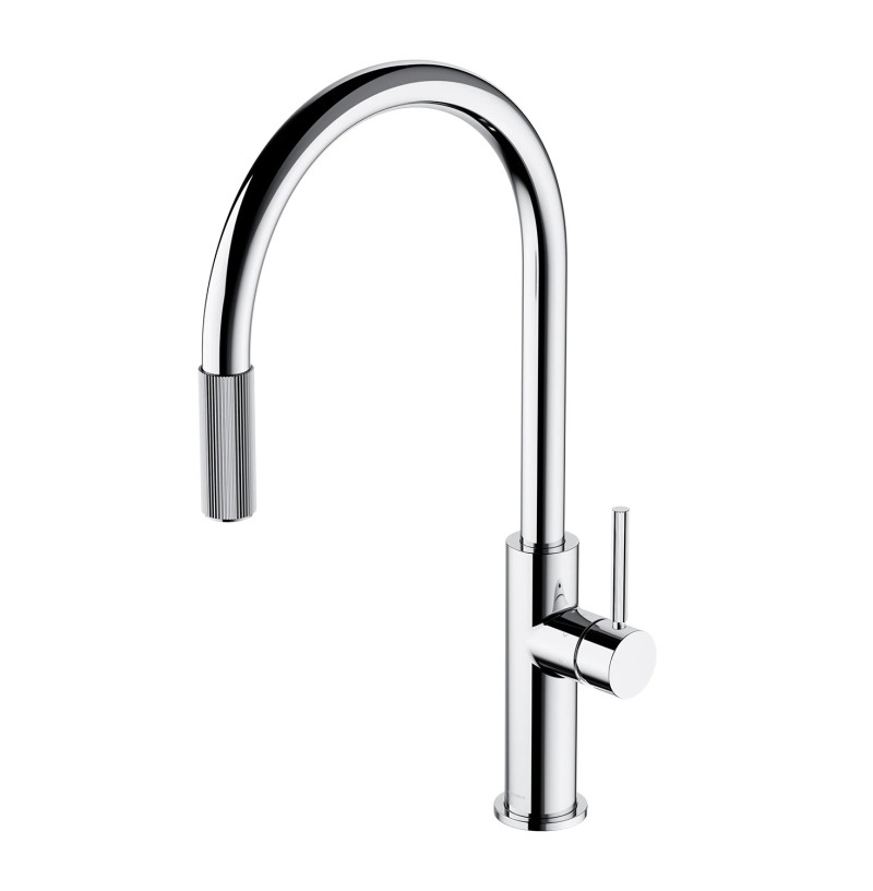 Omnires Switch bateria kuchenna z wyciąganą wylewką z zestawem filtrującym chrom połysk SW9059-FD1CR