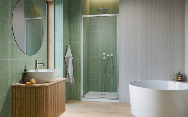 Radaway Alienta DWB drzwi składane 70 cm L/P chrom przeźroczyste Easy Clean 10180070-01-01