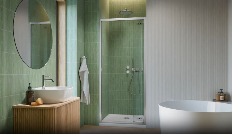 Radaway Alienta DWB drzwi składane 80 cm L/P chrom przeźroczyste Easy Clean 10180080-01-01