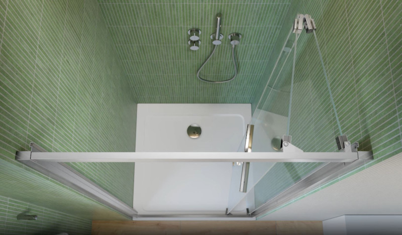 Radaway Alienta DWB drzwi składane 100 cm L/P chrom przeźroczyste Easy Clean 10180100-01-01