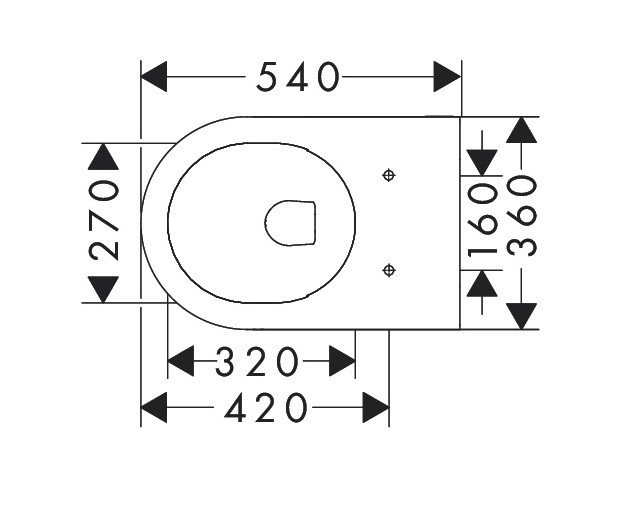 Hansgrohe EluPura S muszla wisząca WC 540 AquaHelix Flush HygieneEffect + deska wolnoopadająca 62055450