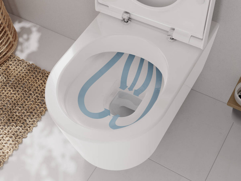 Hansgrohe EluPura S muszla wisząca WC 540 AquaHelix Flush HygieneEffect + deska wolnoopadająca 62055450
