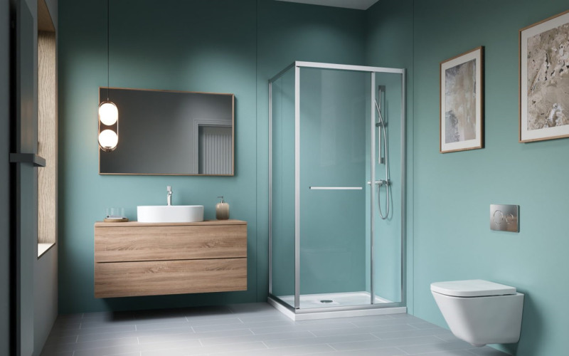 Radaway Alienta SD II kabina prostokątna 90x80 L/P drzwi 90 cm + ścianka 80 cm chrom przeźroczyste Easy Clean 10192980-01-01