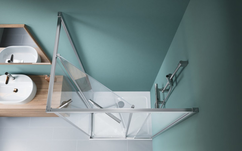 Radaway Alienta SD II kabina prostokątna 100x80 L/P drzwi 100 cm + ścianka 80 cm chrom przeźroczyste Easy Clean 10192180-01-01