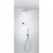 Tres Exclusive Shower Technology elektroniczny zestaw termostatyczny z deszczownicą 30x30 kompletny biały i chrom 092.865.64