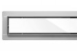 Fala White Glass WET&DRY 90 odpływ liniowy niski 52mm z rusztem białe szkło 90cm 75384
